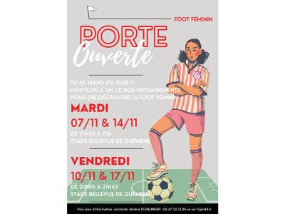 Affiche portes ouvertes féminines