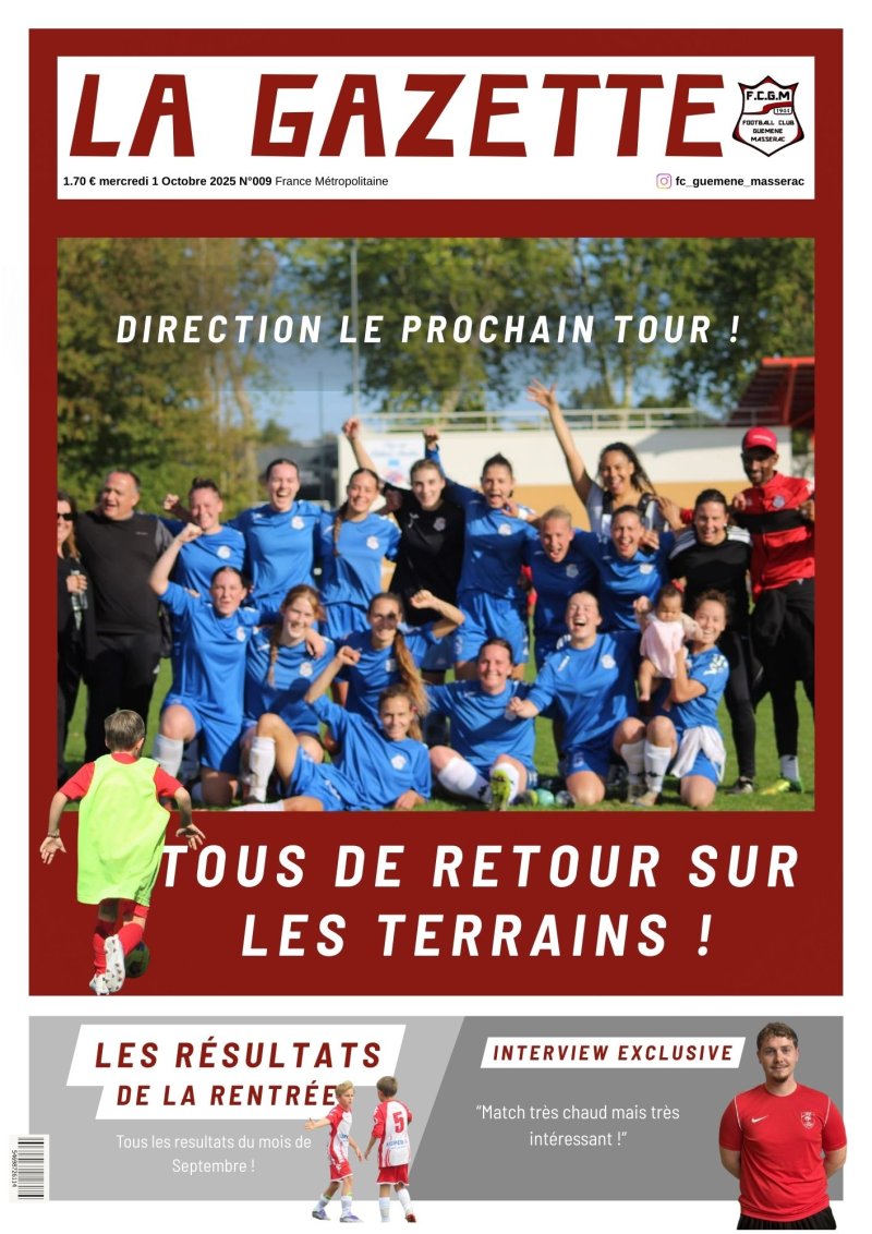 Couverture de la gazette d'octobre 2025